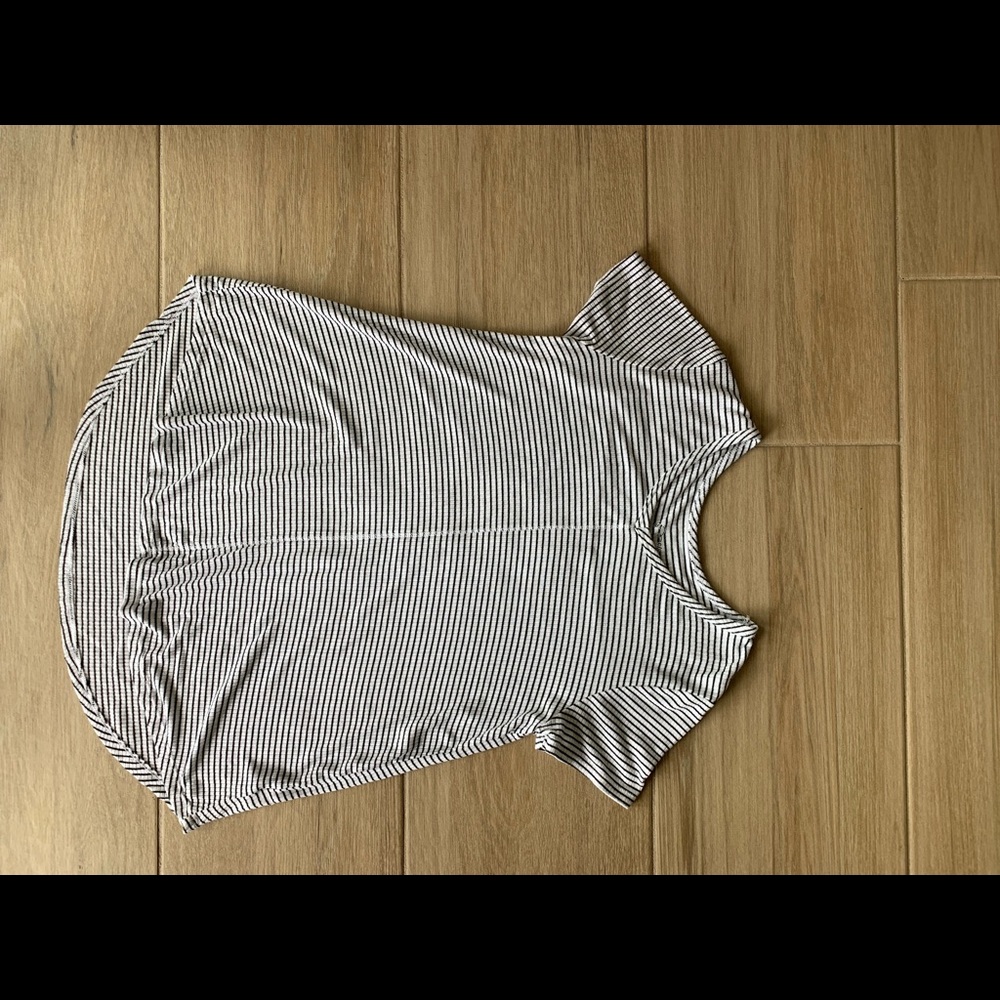 Target striped tee with a long back